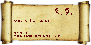 Kesik Fortuna névjegykártya